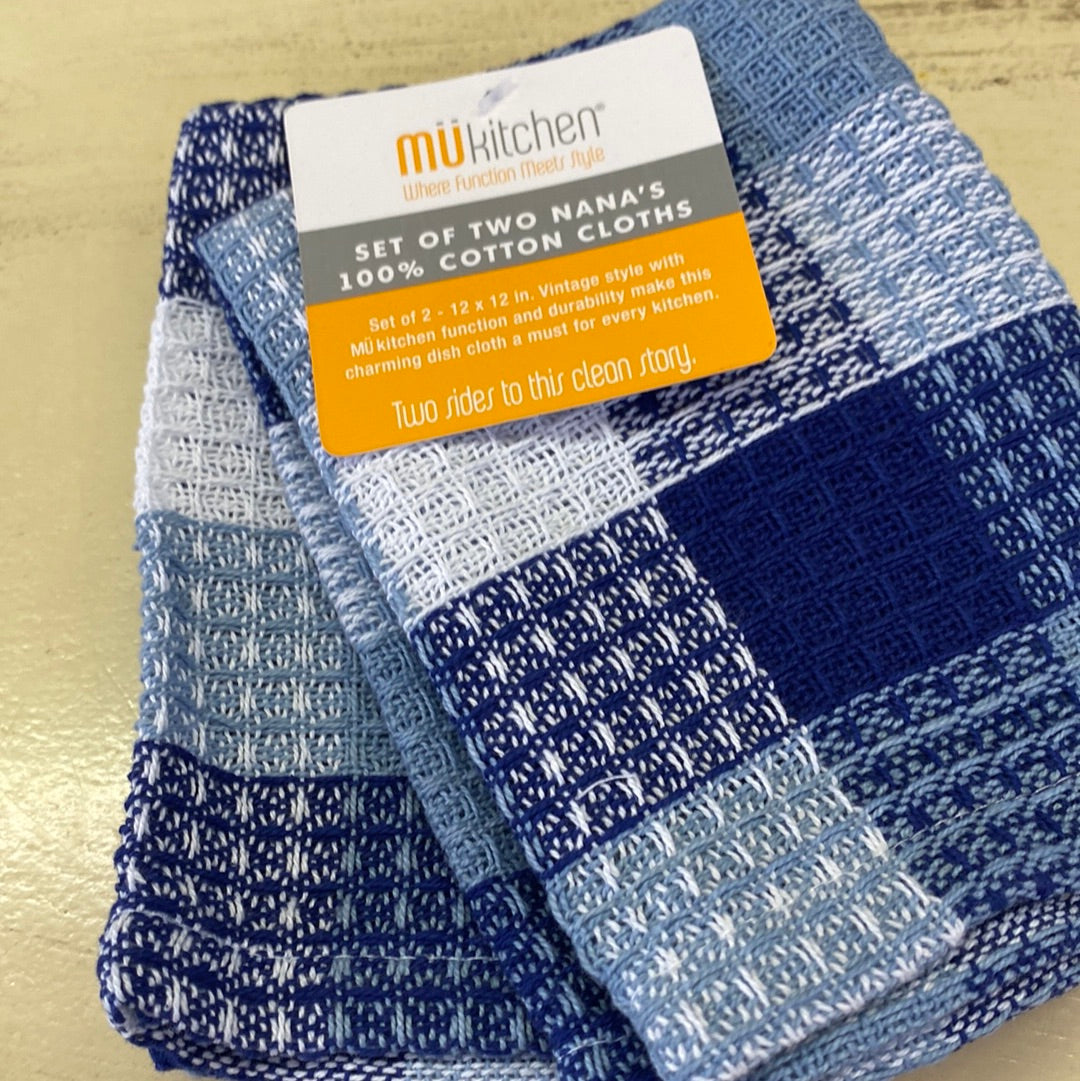 Mukitchen Farmhouse Towel Set/2 Ink Blue