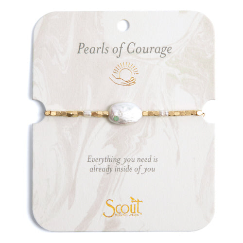 SCOUT PEARL BRACELET-COURAGE/GOLD