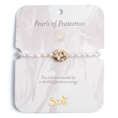 SCOUT PEARL BRACELET-PROTECTION/GOLD