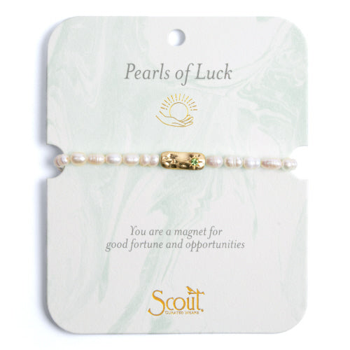 SCOUT PEARL BRACELET-LUCK/GOLD