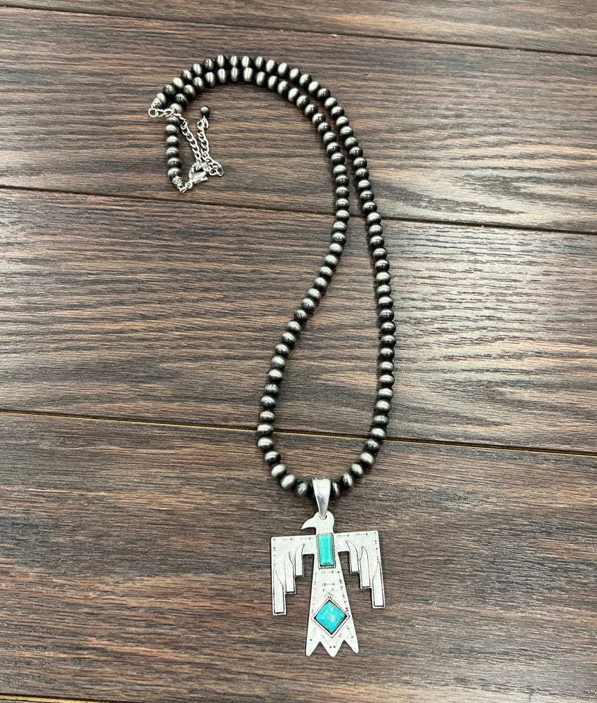 ISAC THUNDERBIRD TURQ NECKLACE