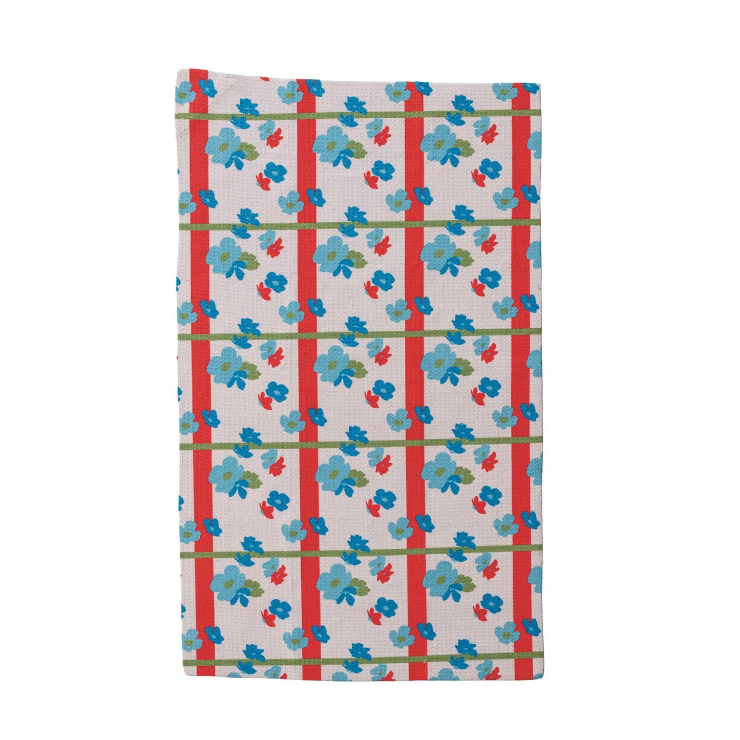 MICROFIBER TEA TOWEL-FLORAL & STRIPE