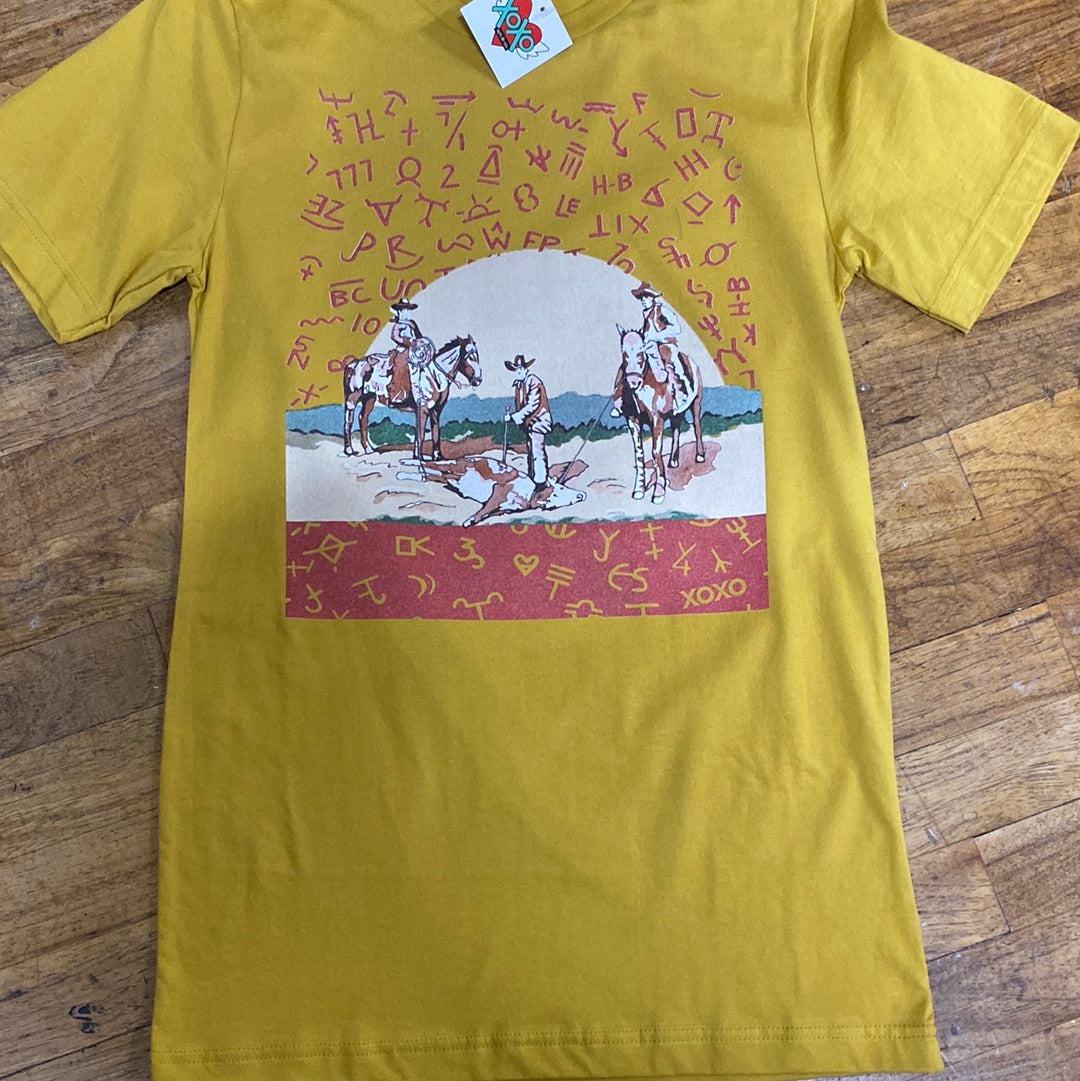 CATTLE BRAND SHIRT/MUSTARD