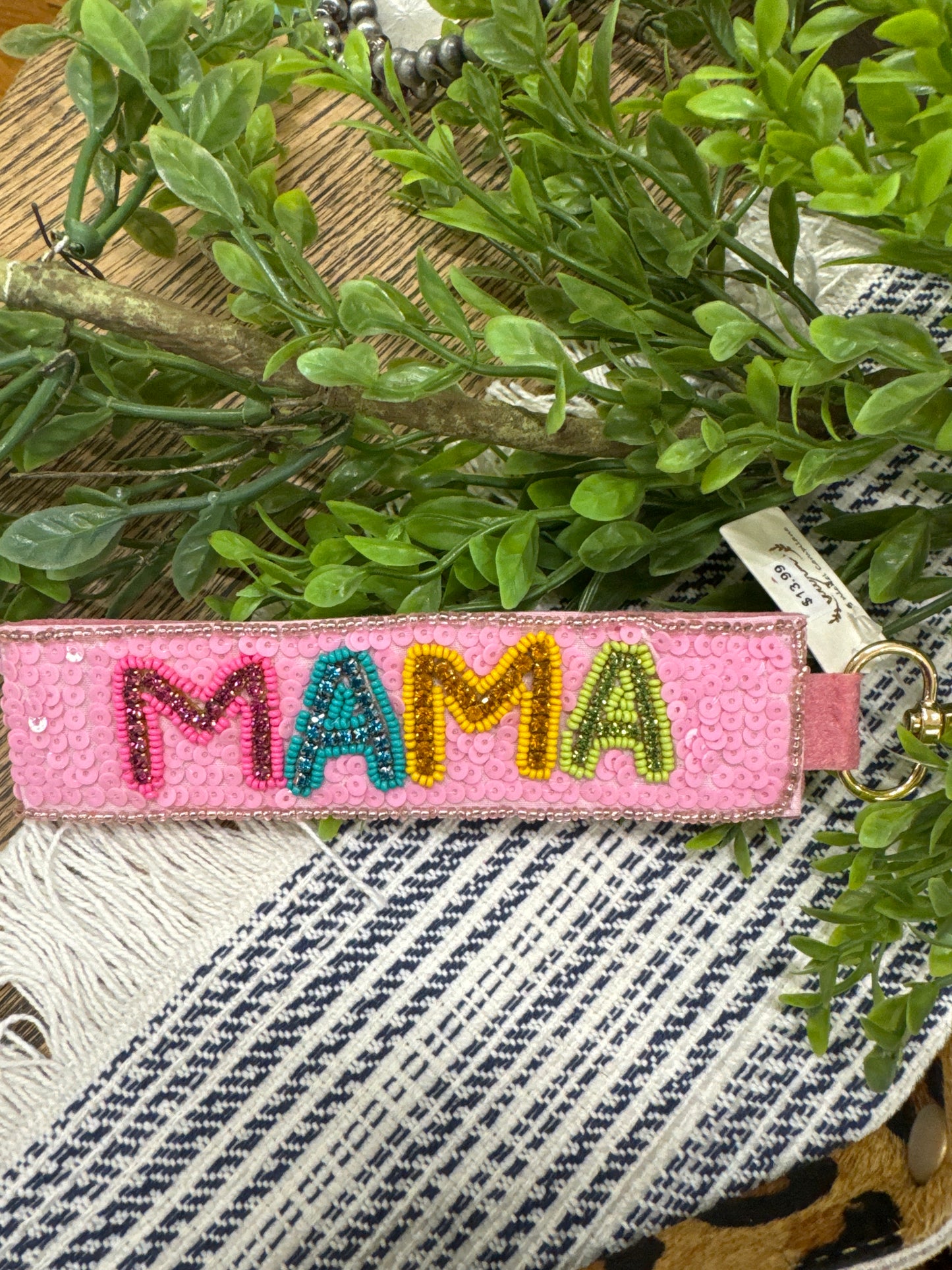 GLITTER MAMA KEY FOB-MULTI