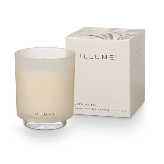 WHITE WINTER BOXED CANDLE-10 OZ