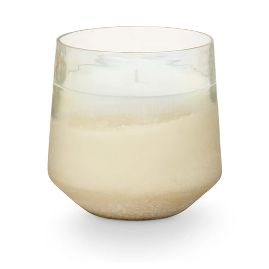 WINTER WHITE BALTIC GLASS CANDLE-13 OZ