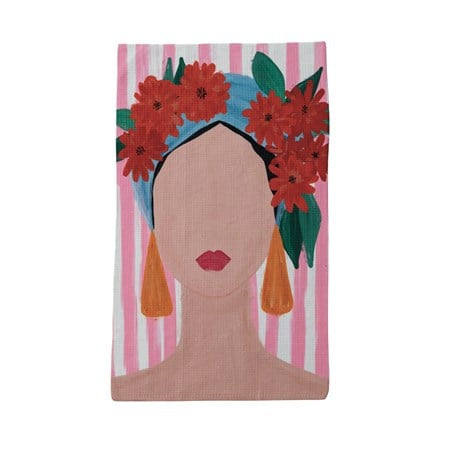 MICROFIBER TEA TOWEL-PORTRAIT OF A WOMAN