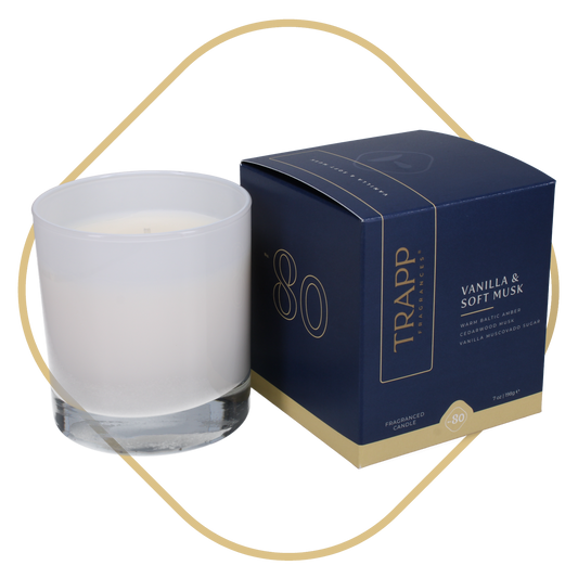 TRAPP CANDLE-7OZ- VANILLA & SOFT MUSK