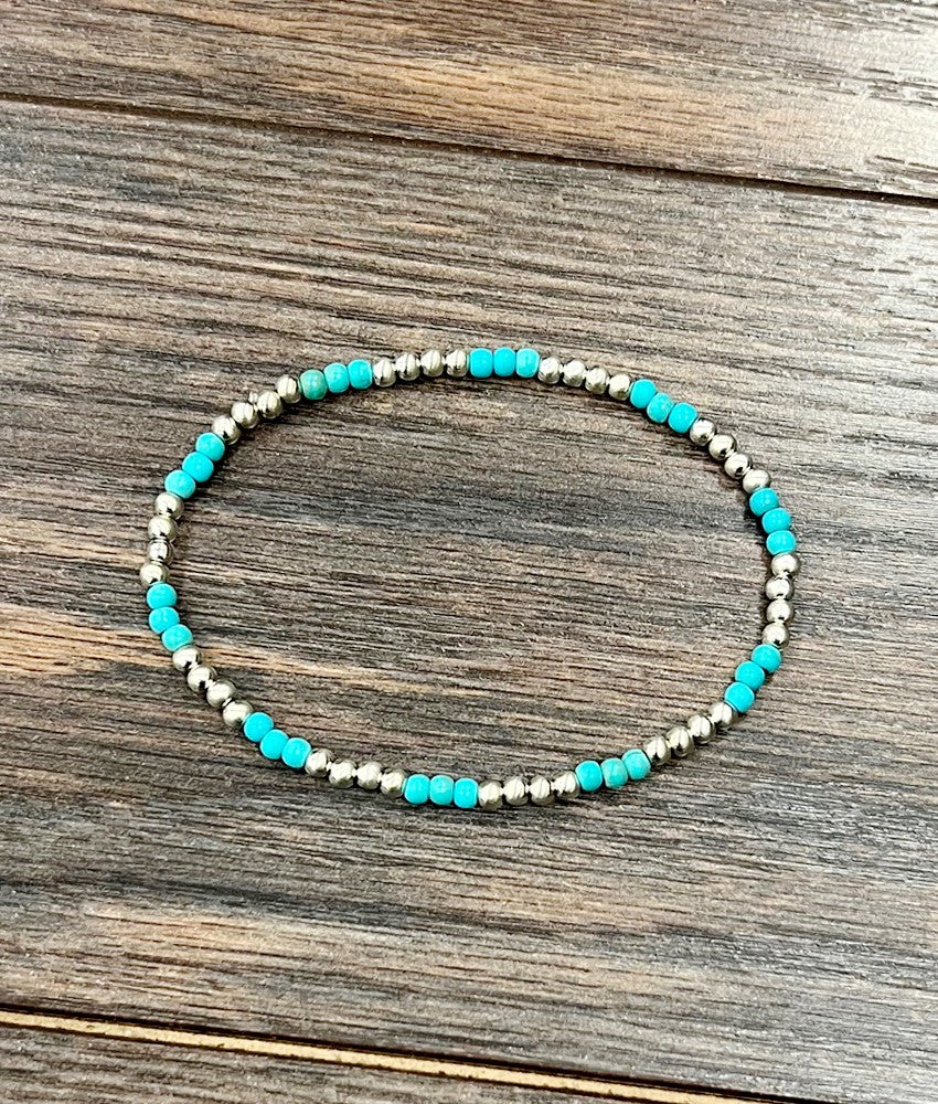 ISAC SILVER NAVAJO PEARL ANKLET