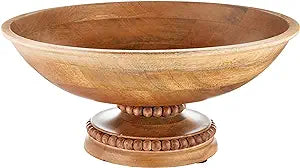 MUD PIE WOODEN PEDESTAL BOWL