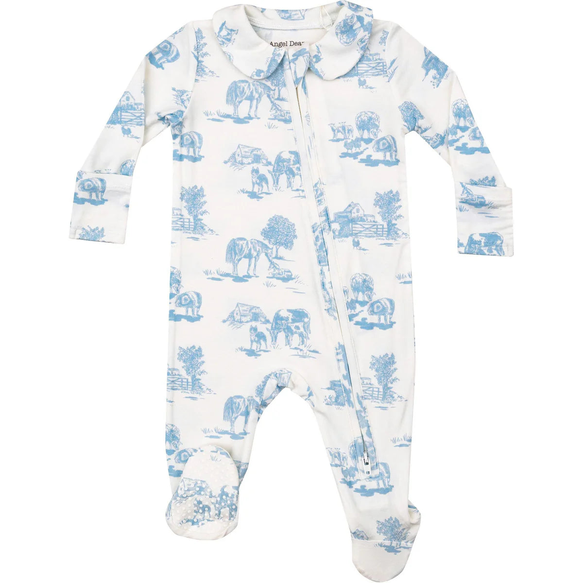 ANGEL DEAR - FOOTIE-FARM TOILE BLUE