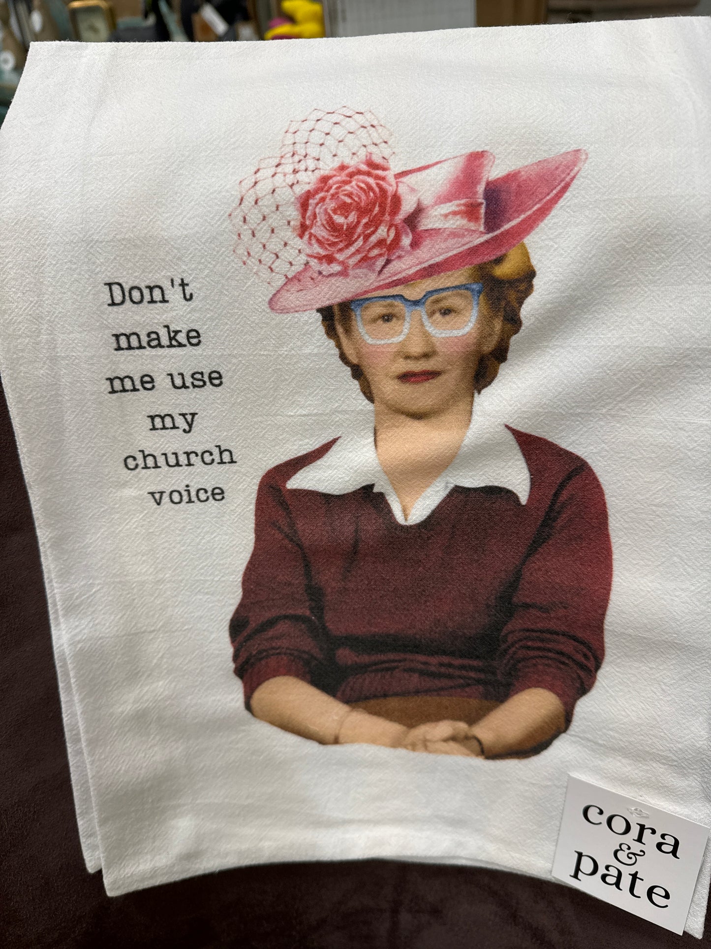 COTTON TEA TOWEL-CHURCH  VOICE