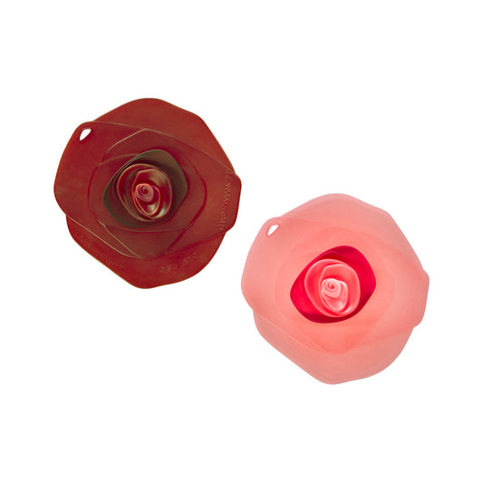 4" DRINK COVER-SET OF 2 - ROSE