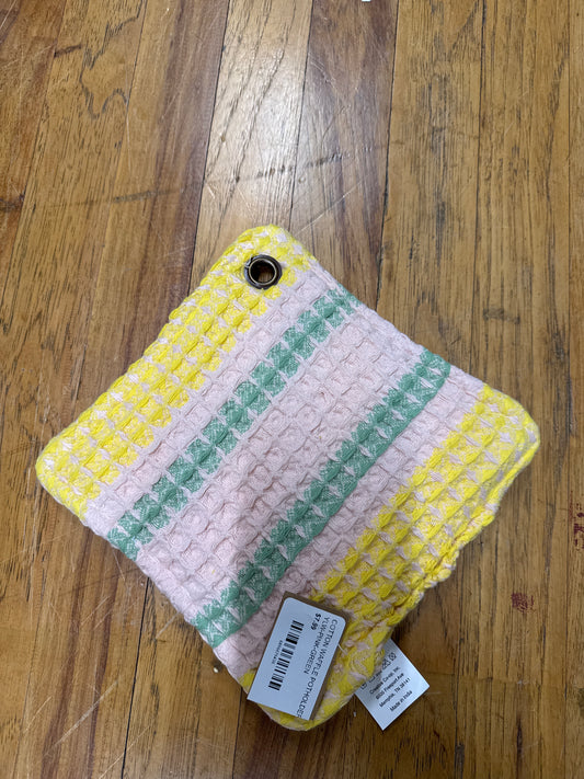 COTTON WAFFLE POTHOLDER-YLW-PINK-GREEN