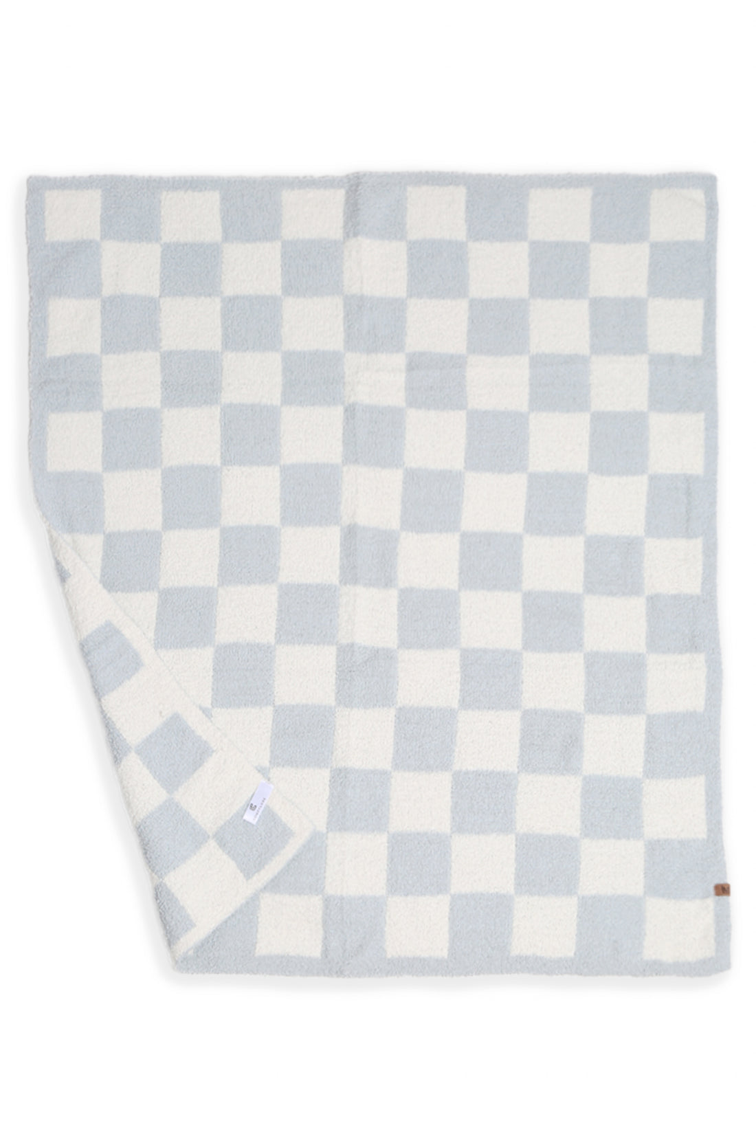 COMFY LUXE KIDS BLANKET/BLUE CHECK