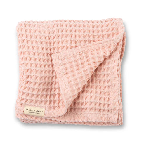 BELLA TUNNO WAFFLE BLANKET-BLUSH