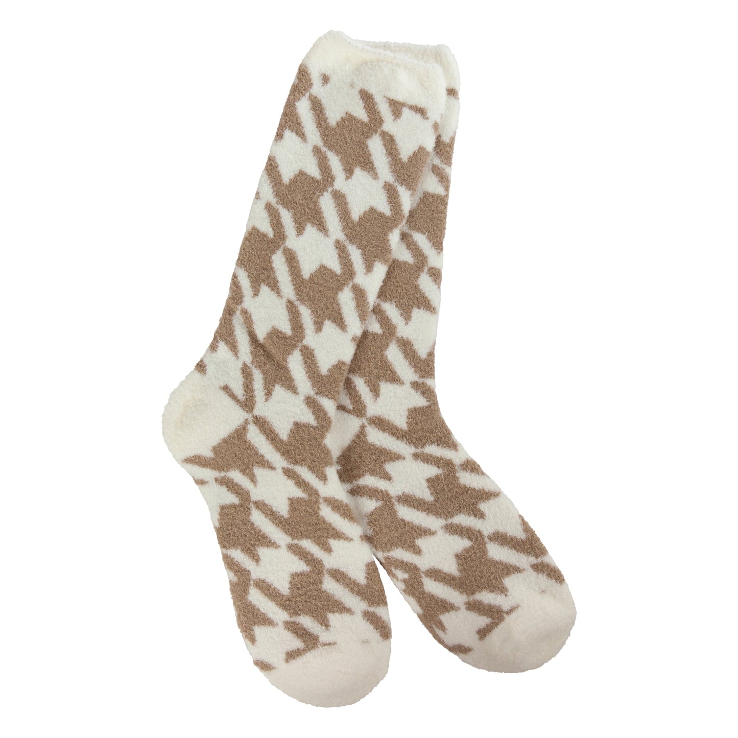 WORLDS SOFTEST SOCK-HOUNDSTOOTH PORTABELLA