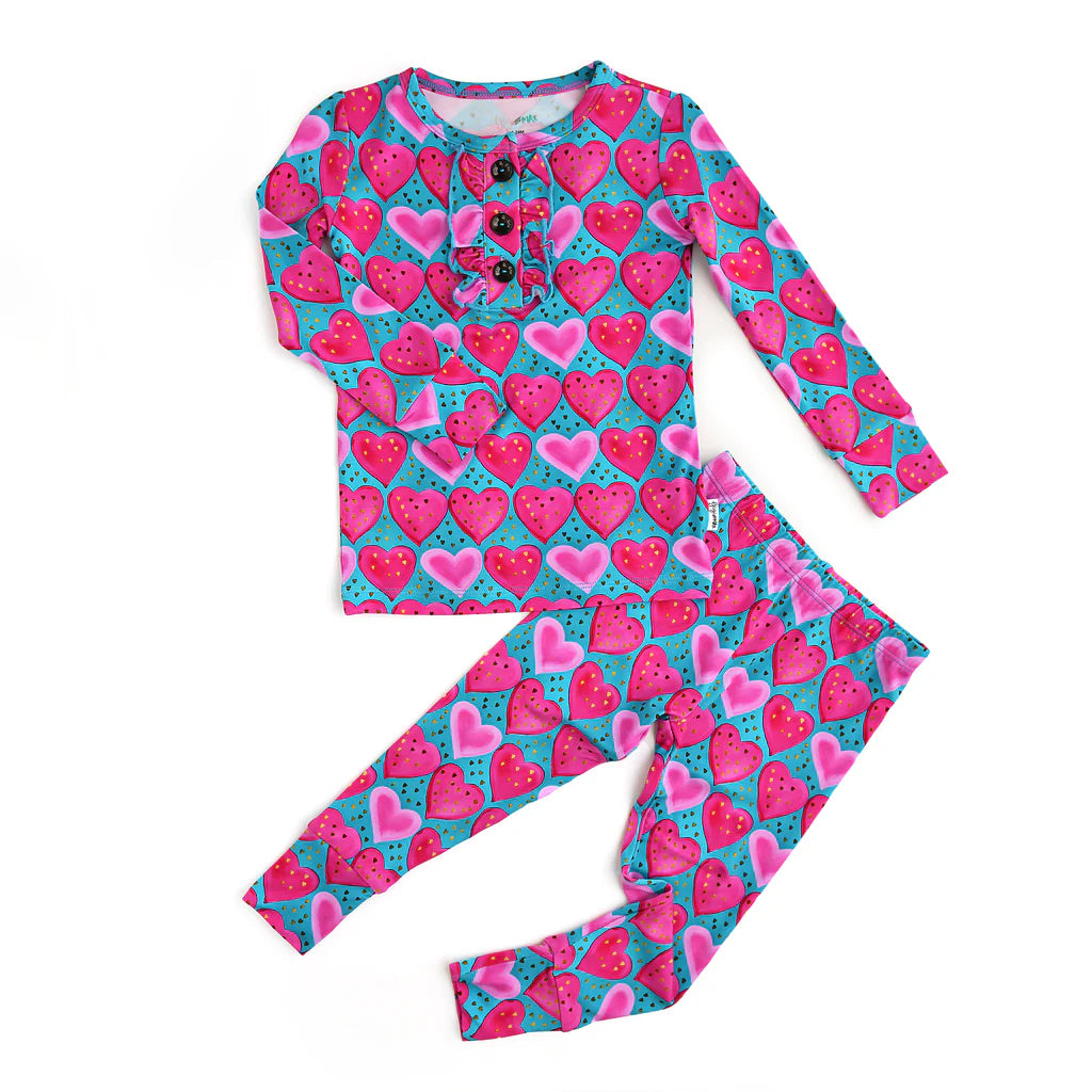 GIGI & MAX  RUFFLE 2 PIECE PJS- ALAINA