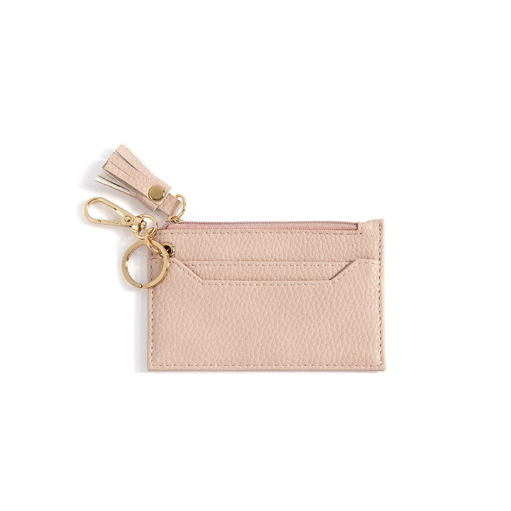 CECE CARD CASE WITH KEY RING/BLUSH
