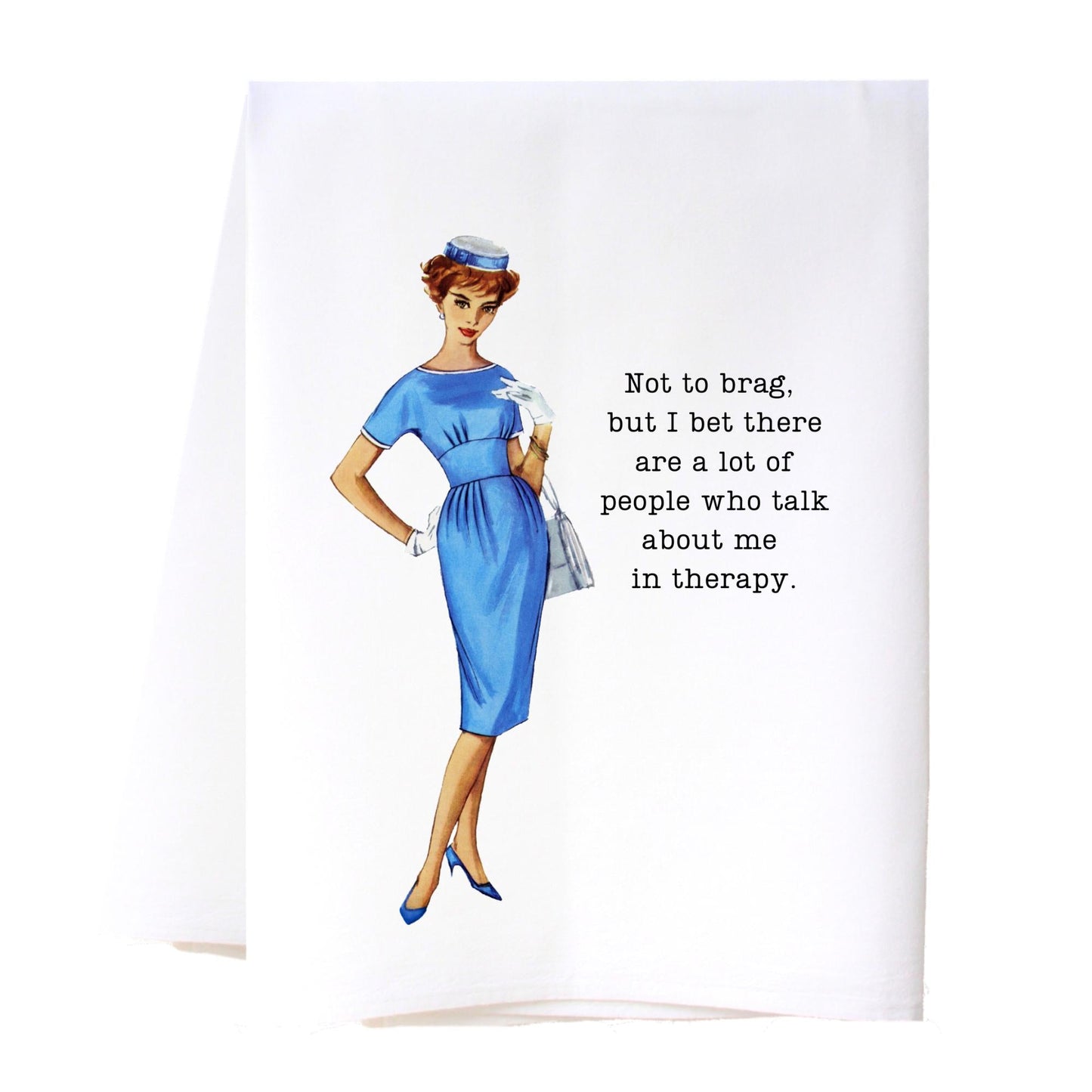 COTTON TEA TOWEL/NOT TO BRAG