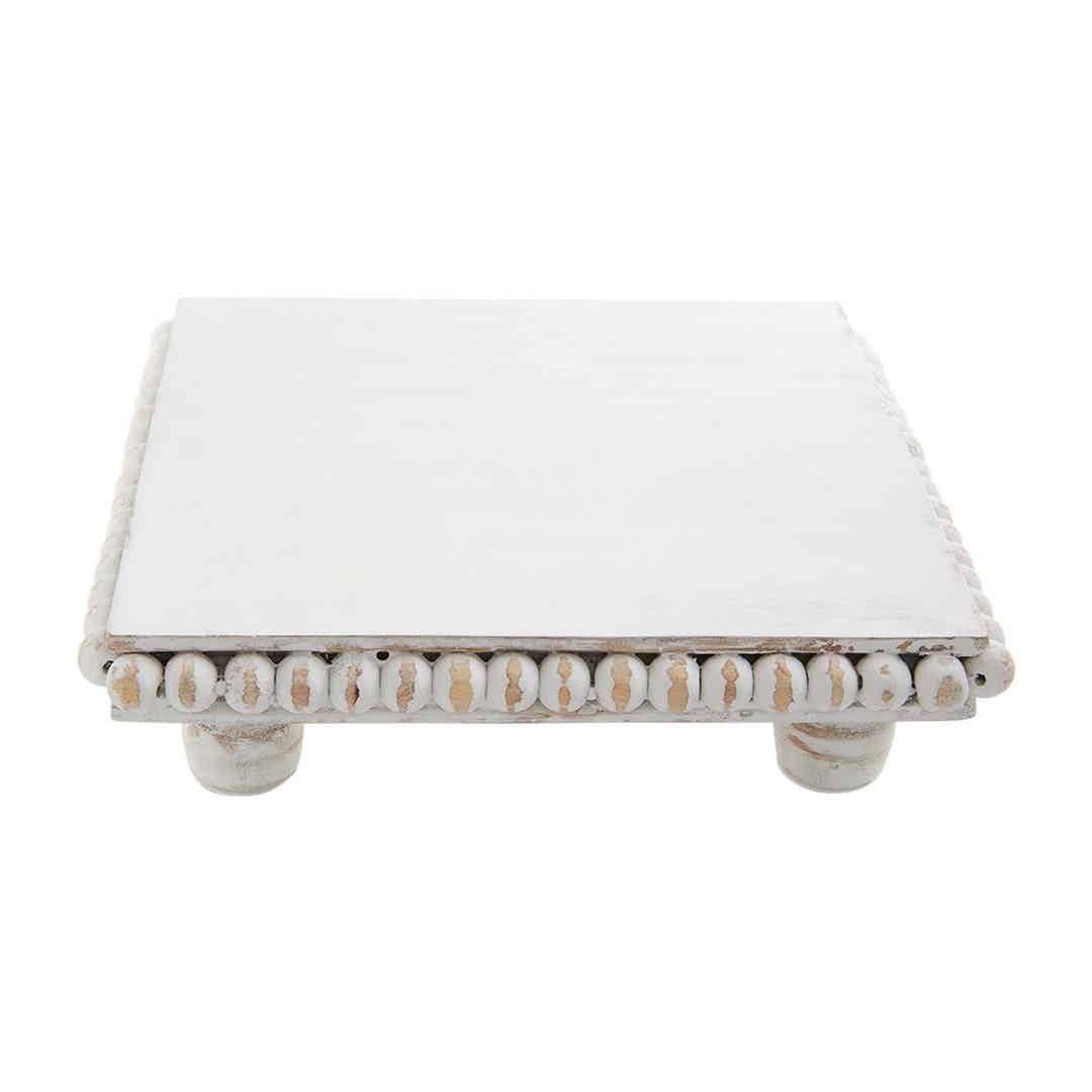 MUDPIE WHITE WOOD BEADED TRIVET