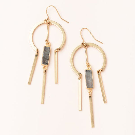 SCOUT DREAM CATCHER EARRING/LABRADORITE