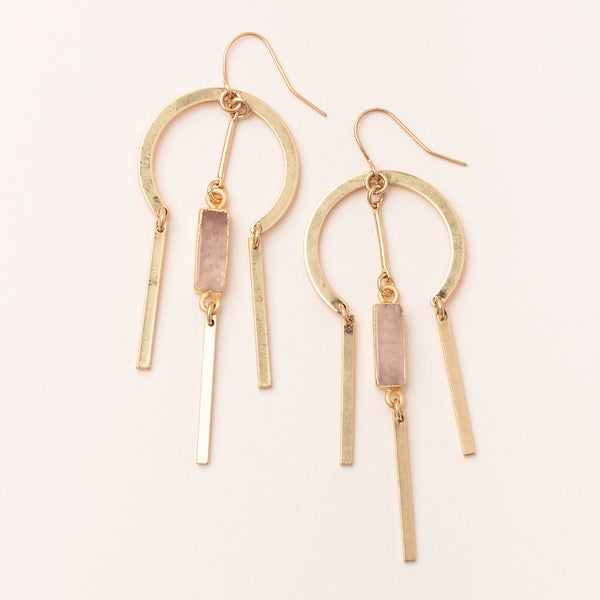 SCOUT DREAM CATCHER EARRING/ROSE QUARTZ