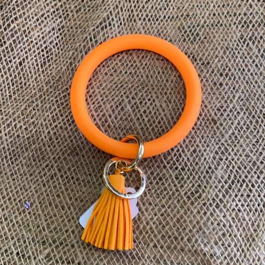 SILICONE KEY RING/ORANGE