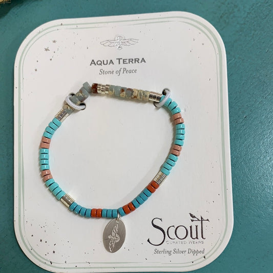 SCOUT STONE OF PEACE /AQUA TERRA/SILVER