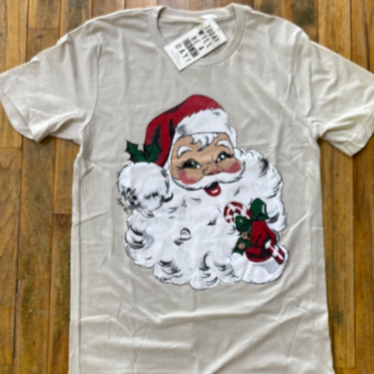 AUGUST BLEU VINTAGE SANTA T SHIRT