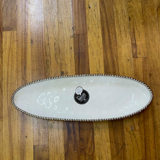 PAMPA BAY WHITE DEEP OVAL SERVING BOWL