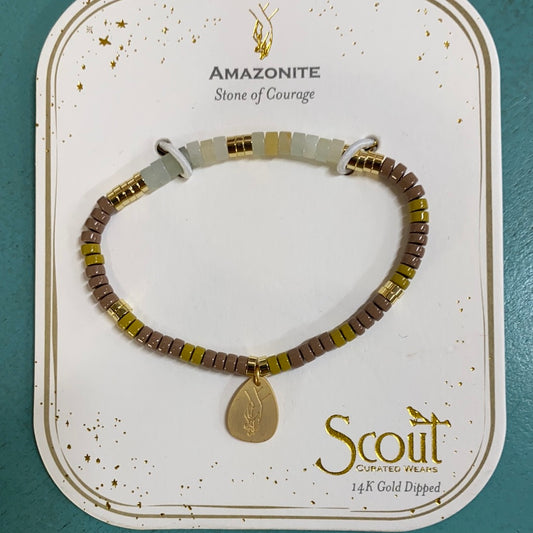 SCOUT STONE OF COURAGE/AMAZONITE/GOLD