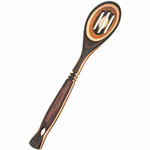 PAKKA NATURAL WOOD SLOTTED SPOON 12"